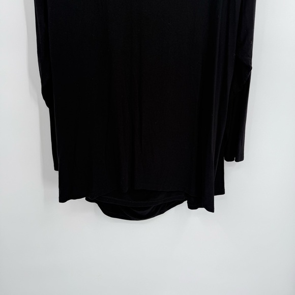 Universal Standard Women’s Ruched surplice Blouse Size 2X Black Long Sleeves - Picture 6 of 9